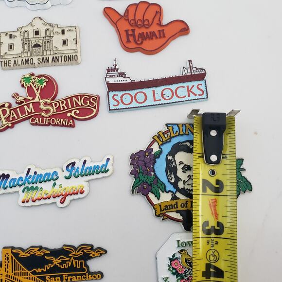 VTG Refrigerator Magnets Lot 20 US States Rubber Travel Souvenir Thomas Train - Picture 15 of 15
